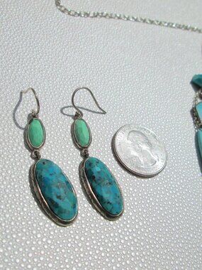 Retired Silpada Sterling Turquoise & Magnesite  Earrings W2839